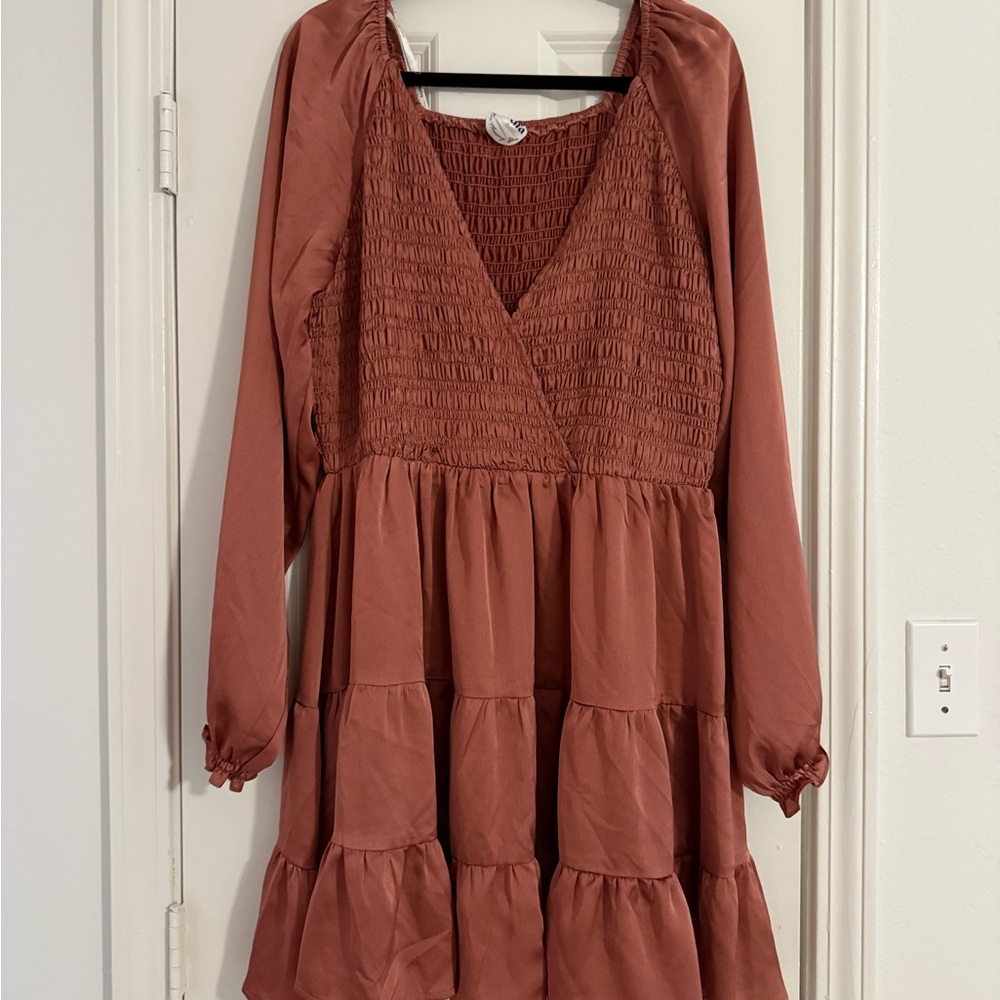 ARULA Rust Midi Dress